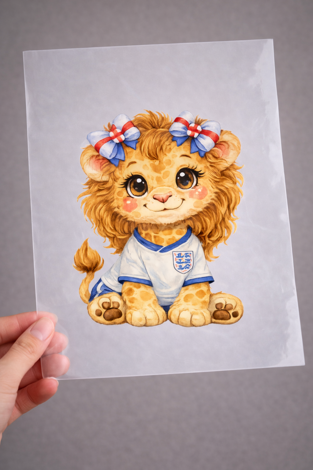 England Girl Lion Transfer