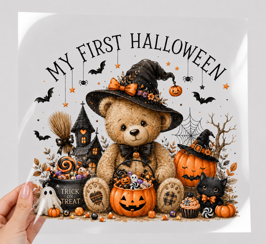 My first Halloween bear transfer